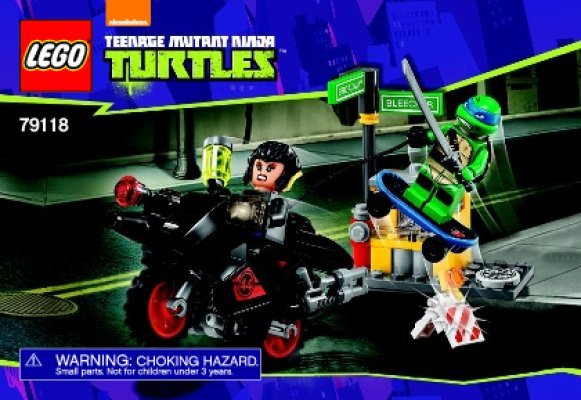 Building Instructions - LEGO - Teenage Mutant Ninja Turtles - 79118 - Karai Bike Escape: Page 1