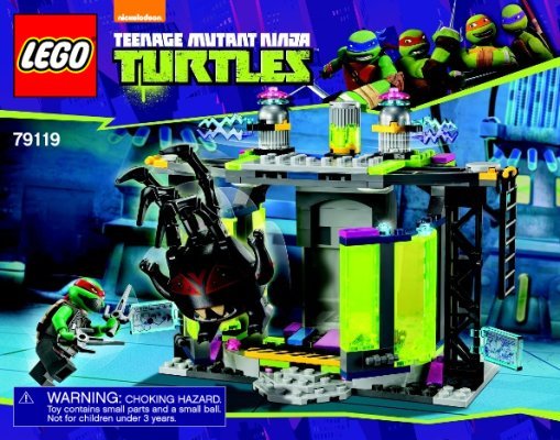 Building Instructions - LEGO - Teenage Mutant Ninja Turtles - 79119 - Mutation Chamber Unleashed: Page 1