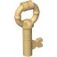 ANTIQUE KEY, GOLD (2 PCS)