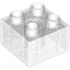 DUPLO BRICK 2X2, TRANSPARENT